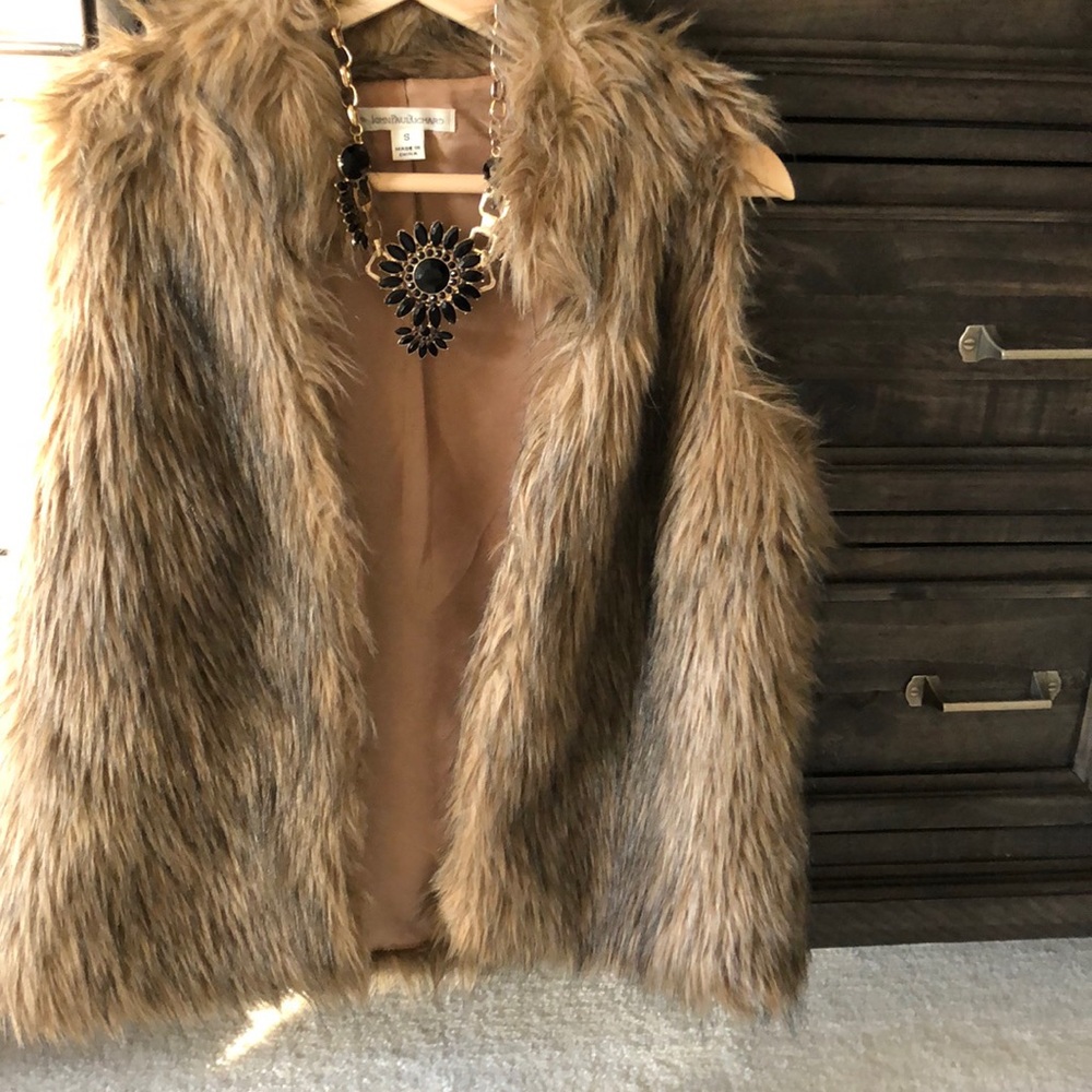 Faux fur vest